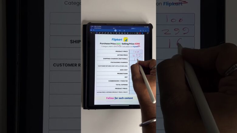 How much profit you can make on flipkart selling 100₹ tshirt | #shorts
